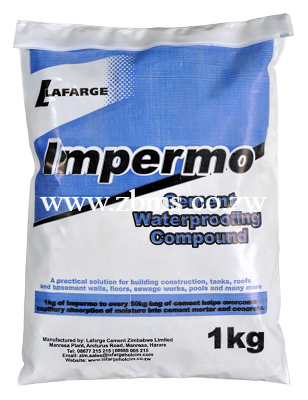 Impermo cement waterproofing compund for sale. Zimbabwe Building Materials Suppliers small