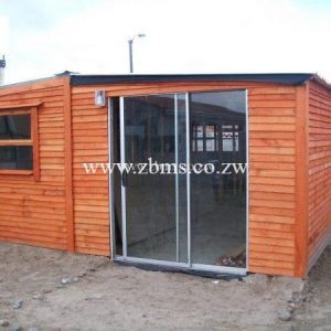 wooden cabin offices for sale with aluminum sliding door Harare Zimbabwe Building Materials Suppliers