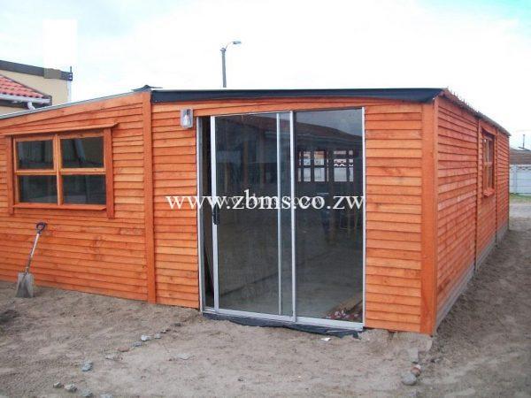 wooden cabin offices for sale with aluminum sliding door Harare Zimbabwe Building Materials Suppliers