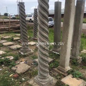 double spiral verandah pillars for sale Zimbabwe precast concrete