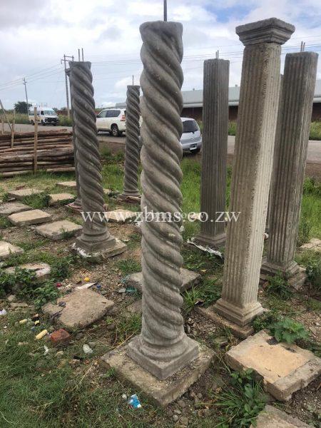 double spiral verandah pillars for sale Zimbabwe precast concrete