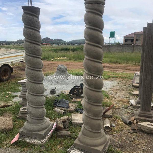 Wide Spiral verandah pillar Zimbabwe Building Materials Suppliers