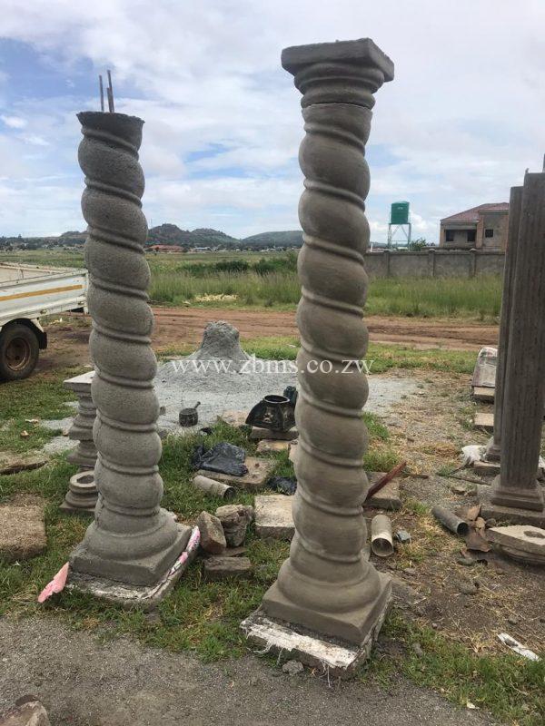 Wide Spiral verandah pillar Zimbabwe Building Materials Suppliers