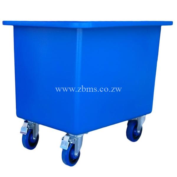 375l plastic 4 wheel laundry bin for sale in Zimbabwe ZBMS
