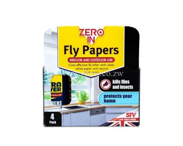 INSECTA83 Zero In Fly Papers 4 Pack