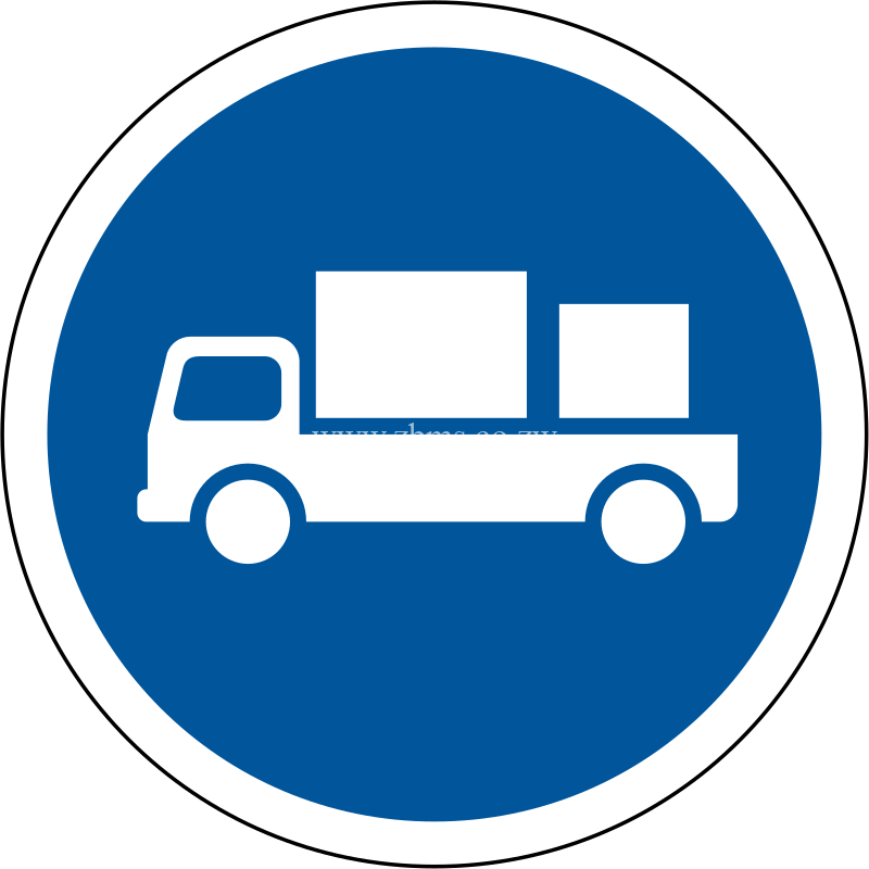 Delivery vehicles only command road sign