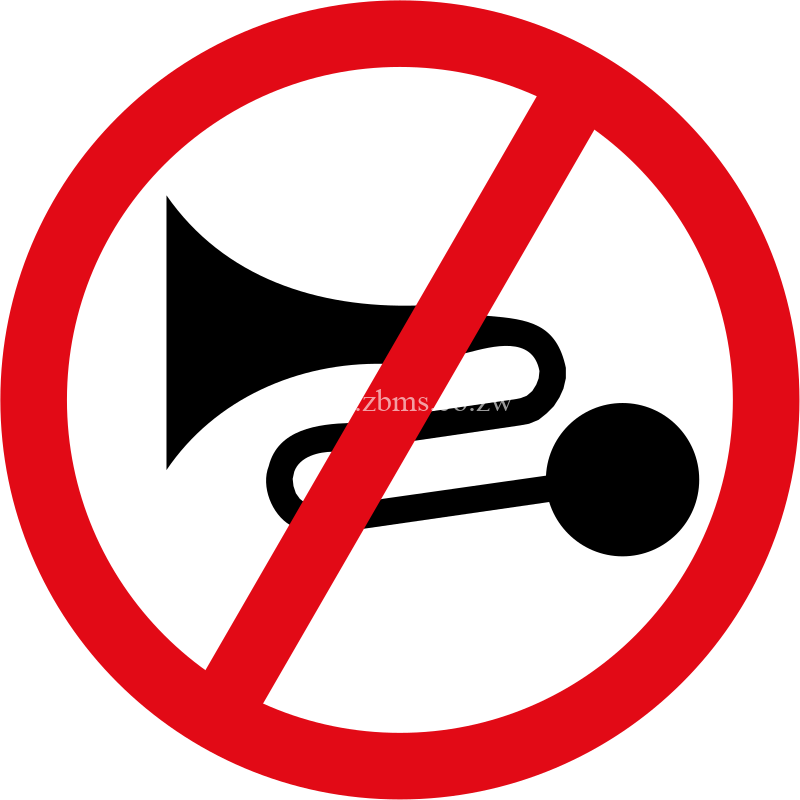 Excessive noise prohibited road sign for sale Zimbabwe