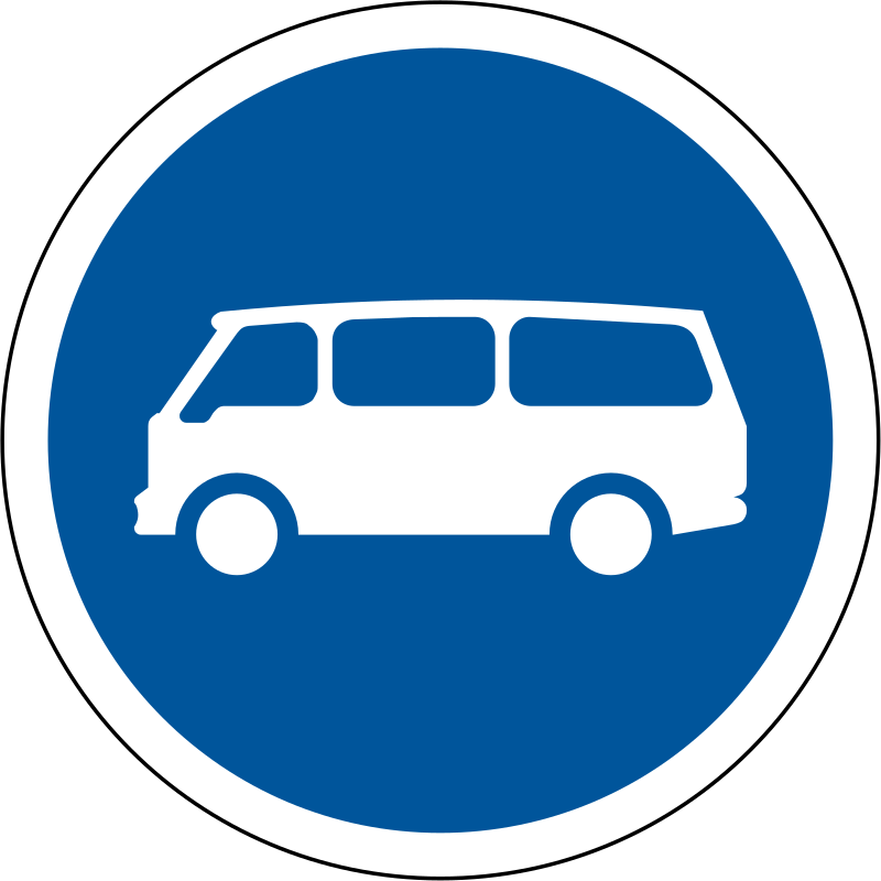 Mini-buses only command road sign