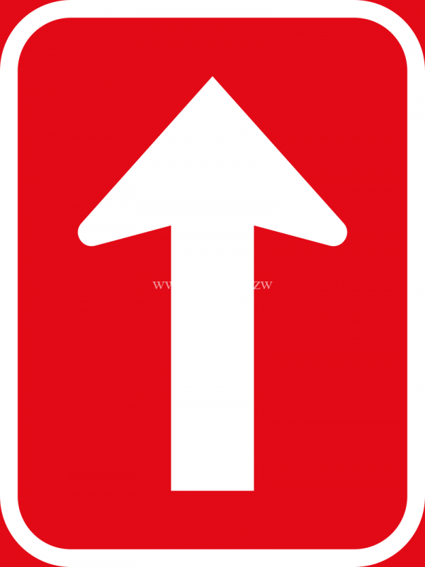 One-way roadway road sign right
