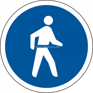 Pedestrians only command road sign for sale Zimbabwe