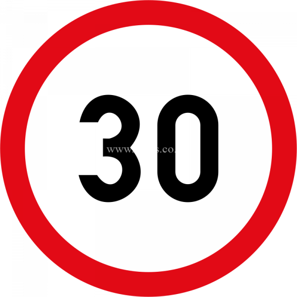 Speed limit of 30 km/ hr road sign for sale in Zimbabwe