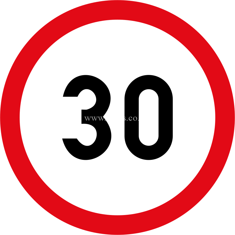 Speed limit of 30 km/ hr road sign for sale in Zimbabwe
