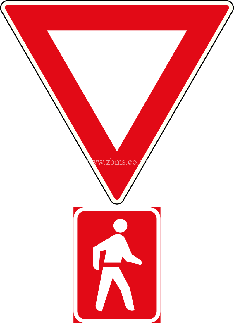 Yield to pedestrians signs