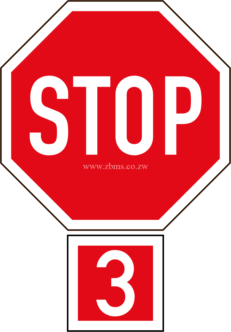 stop 3 way sign