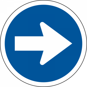 Turn Right command sign Harare Zimbabwe