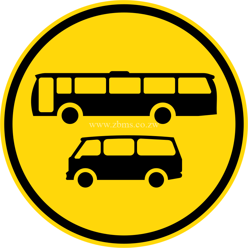 Buses and mini-buses only temporary sign
