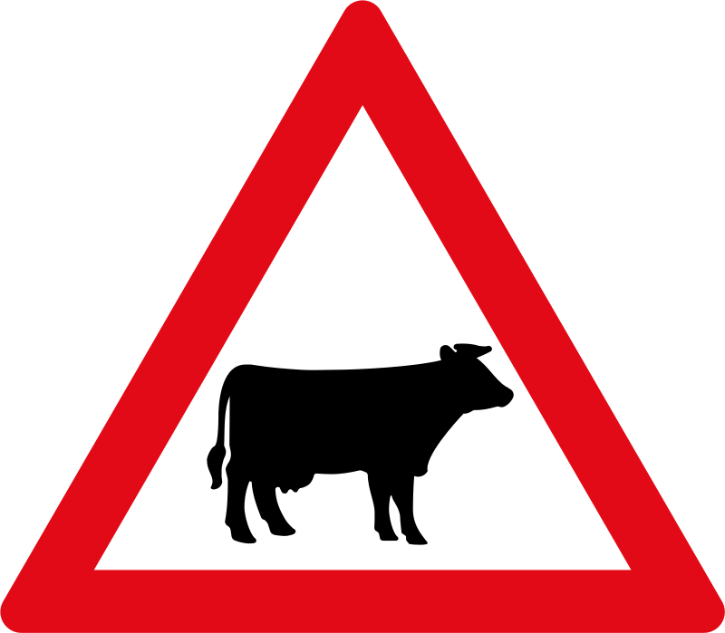 Cattle ahead road sign for sale Zimbabwe