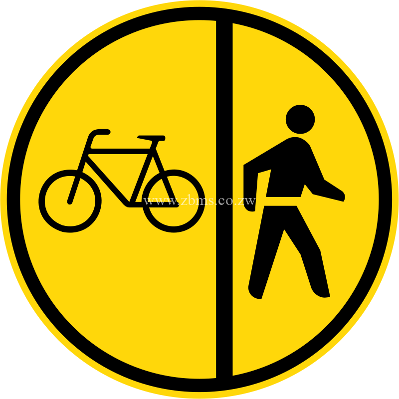 Cyclists and pedestrians only temporary sign Zimbabwe sale