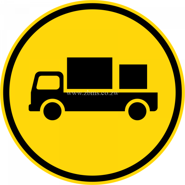 Delivery vehicles temporary road sign for sale Zimbabwe