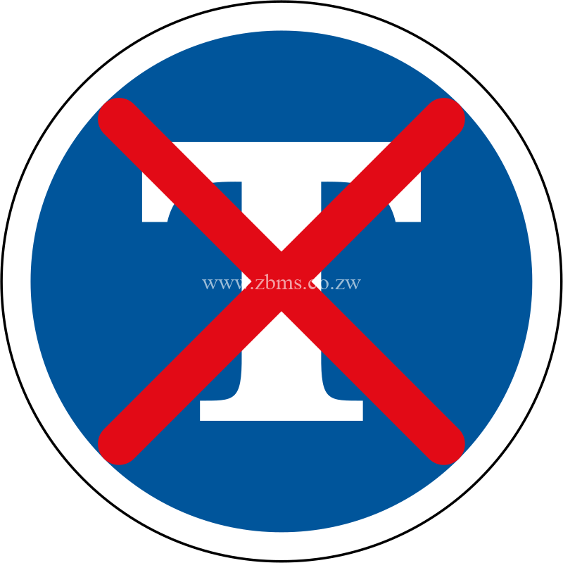 End of toll route road sign