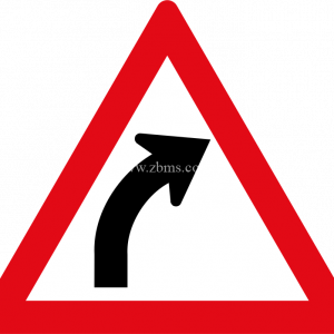 Right Gentle curve ahead road sign for sale Zimbabwe