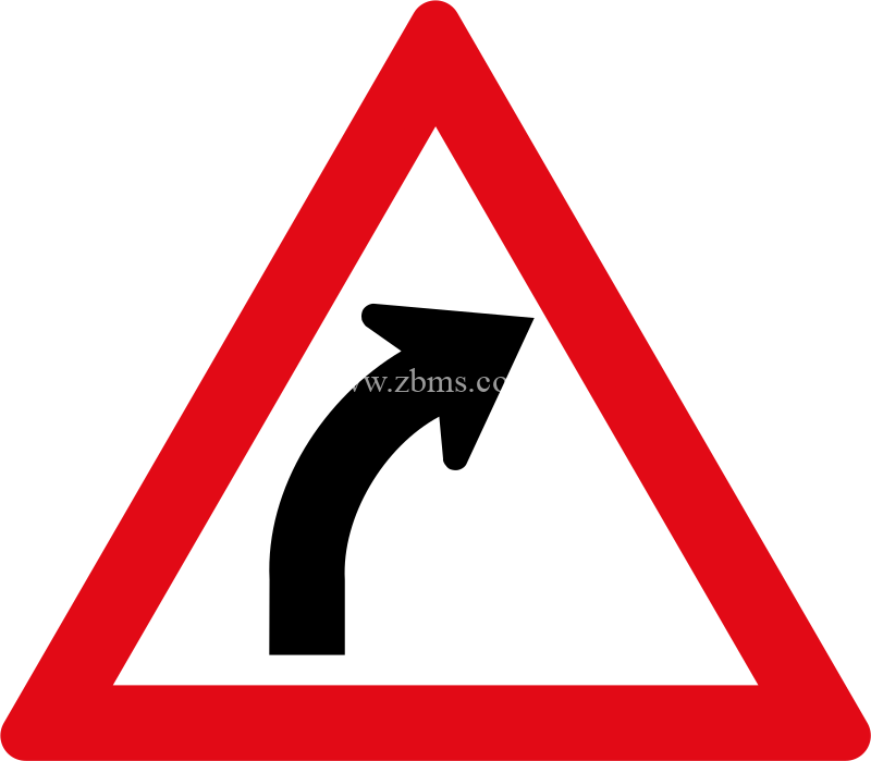 Right Gentle curve ahead road sign for sale Zimbabwe