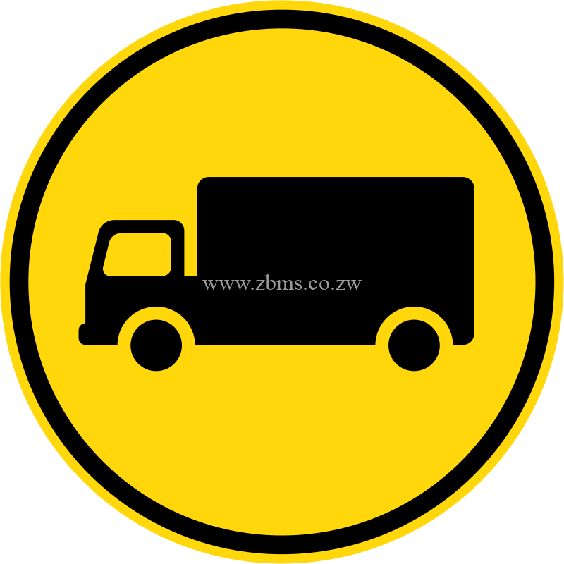 Goods vehicles exceeding 3500 kilogrammes only temporary sign for sale Zimbabwe