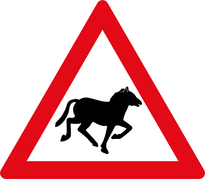 Horses ahead ROAD SIGN FOR SALE zIMBABWE