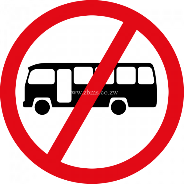 Midi-buses prohibited road sign for sale zIMBABWE