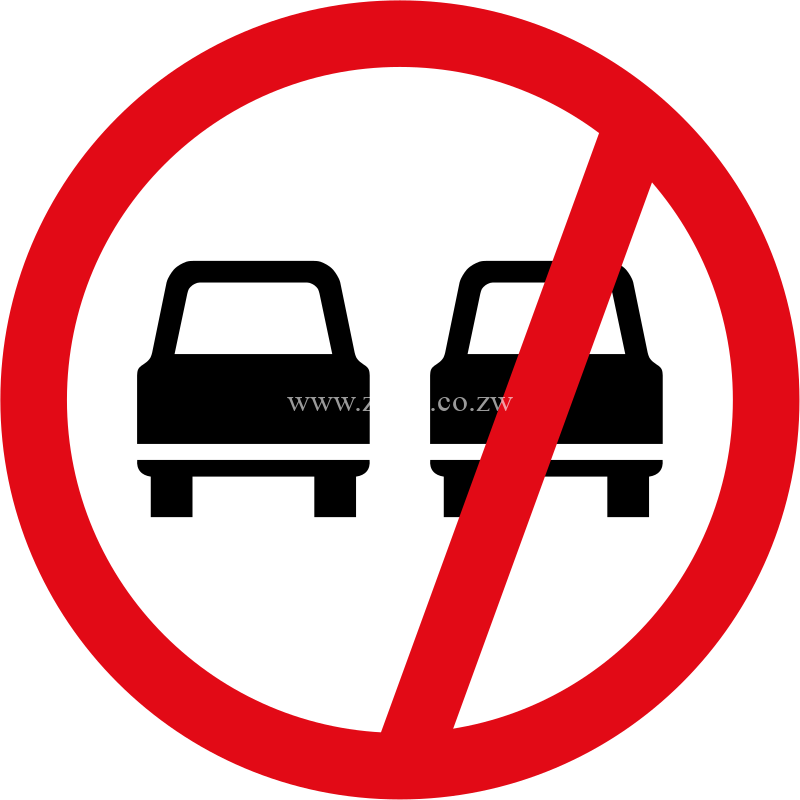 Overtaking prohibited road sign for sale Zimbabwe