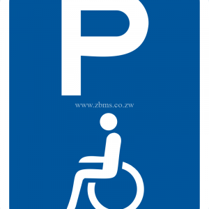Parking for vehicles carrying disabled passengers ROAD SIGN AVIALABLE FOR SALE ZIMBABWE