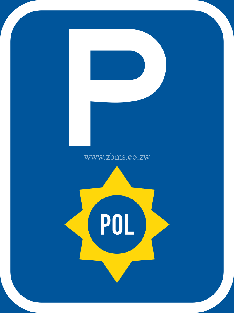 Police vehicle Parking sign for sale Zimbabwe