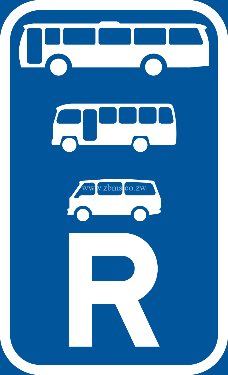 Buses, Midi-buses and Mini-buses reserved road sign for sale Zimbabwe