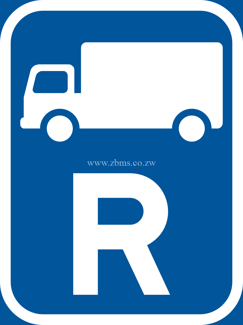 Reserved for goods vehicles road sign for sale Zimbabwe