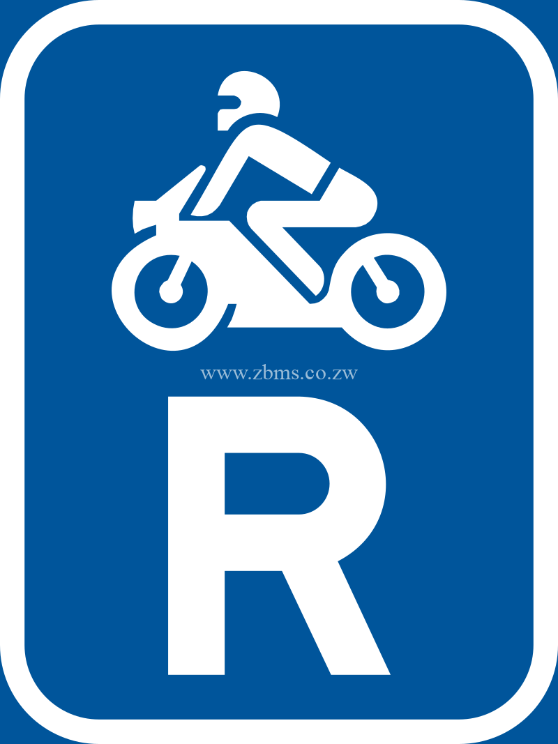 Reserved for motorcycles ROAD SIGN FOR SALE ZIMBABWE