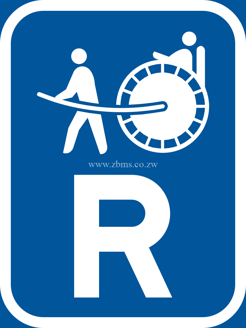 rickshaws reserved road sign