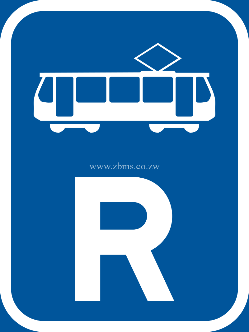 Trams reserved road sign for sale Zimbabwe