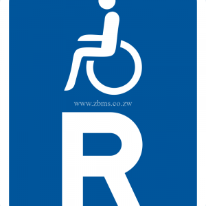 Reserved for vehicles carrying disabled passengers ROAD SIGN FOR SALE ZIMBABWE