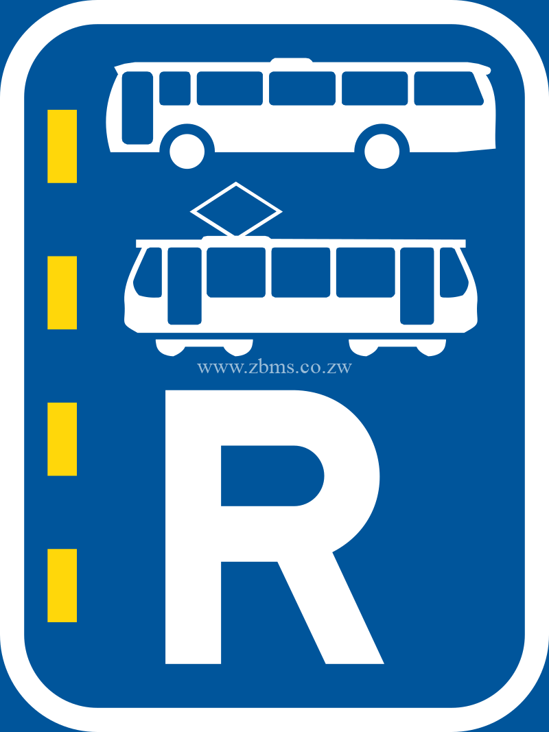 Reserved lane for buses and trams road sign for sale Zimbabwe