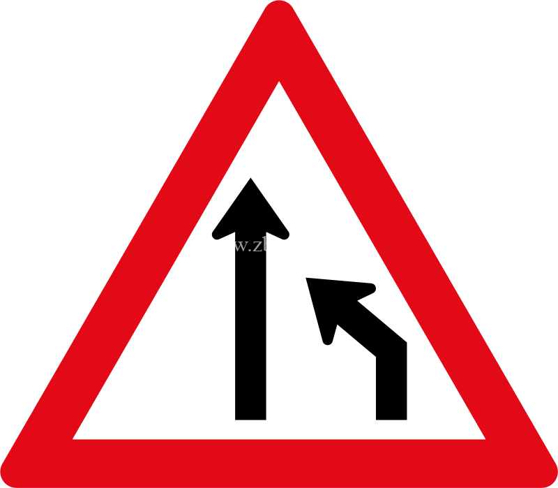 Right lane ends ahead road sign for sale Zimbabwe
