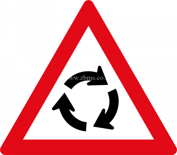 Roundabout ahead road sign for sale ZIMBABWE