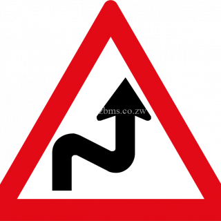 Series of curves ahead Right road sign for sale Zimbabwe