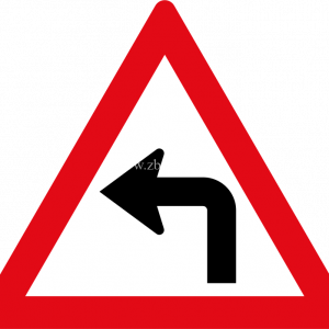 Left Sharp curve ahead road sign for sale Zimbabwe