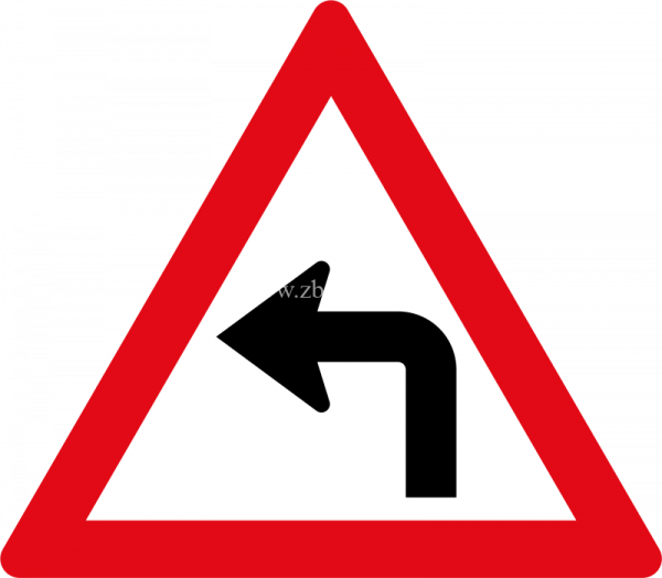 Left Sharp curve ahead road sign for sale Zimbabwe