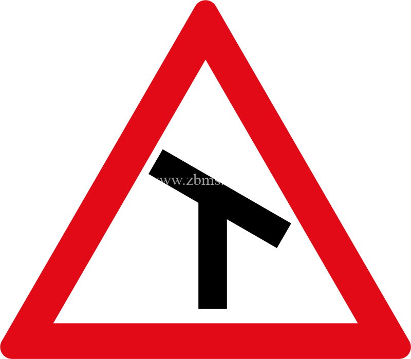 Right Skewed T-junction ahead road sign for sale Zimbabwe