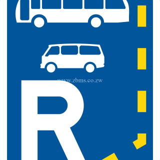 Start of a reserved lane for buses and mini-buses road sign Zimbabwe sale