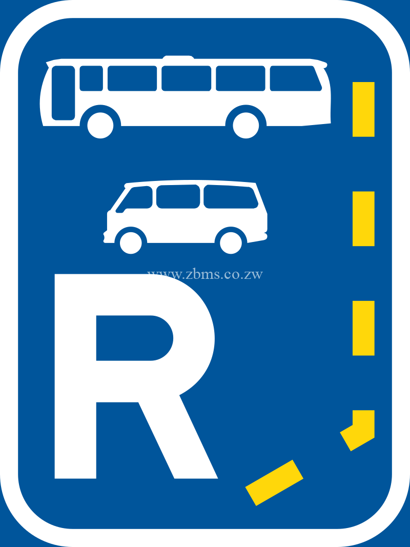 Start of a reserved lane for buses and mini-buses road sign Zimbabwe sale