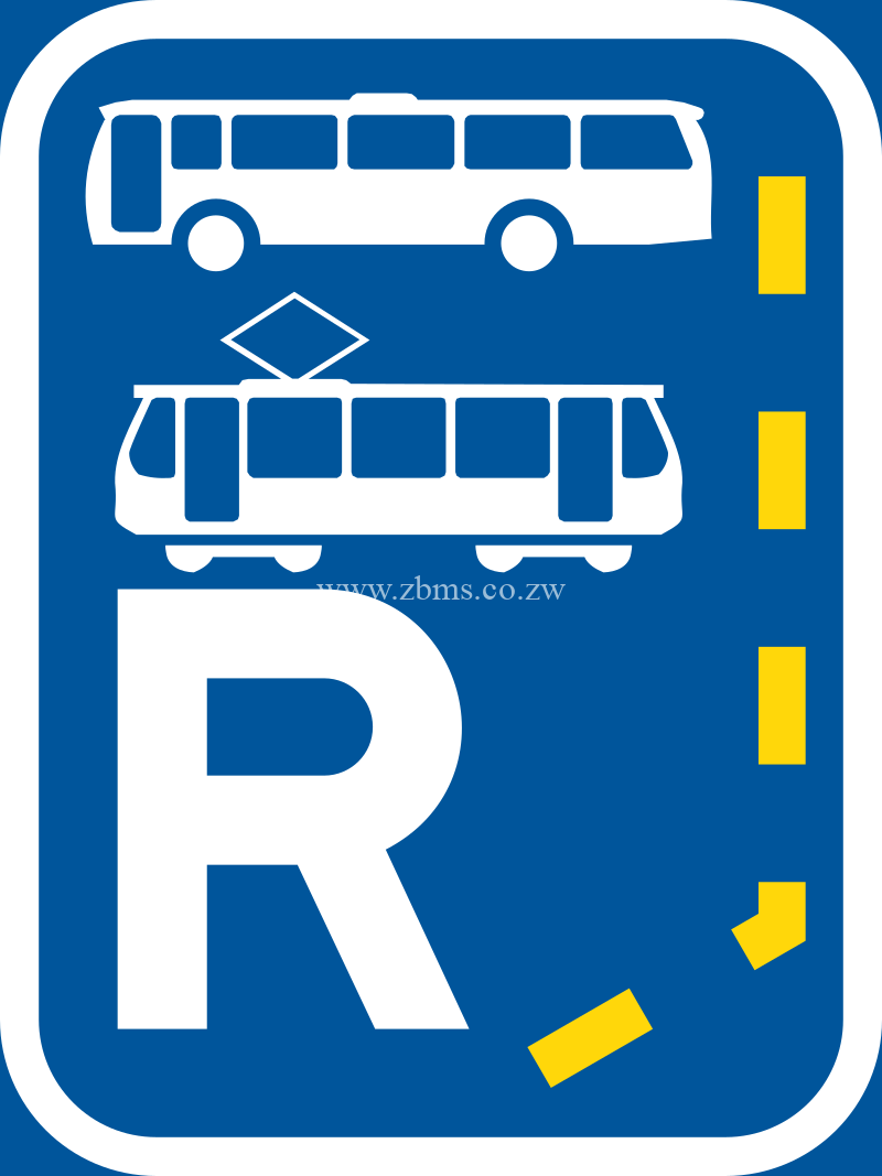 Start of a reserved lane for buses and trams road sign for sale Zimbabwe