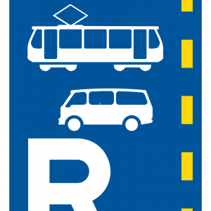 Start of a reserved lane for buses, trams and mini-buses road sign for sale Ximbabwe