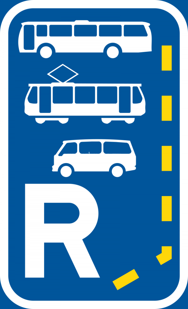 Start of a reserved lane for buses, trams and mini-buses road sign for sale Ximbabwe